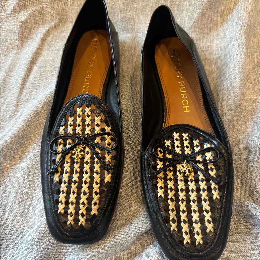 Tory Burch Black And Cream Women's Flats